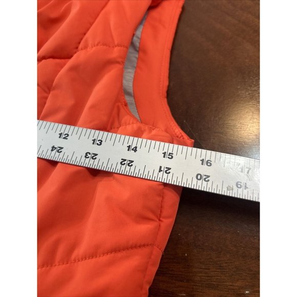 Aeropostale Women's Quilted Puffer Vest Size XS Orange Zip up gray Lined - Picture 8 of 9